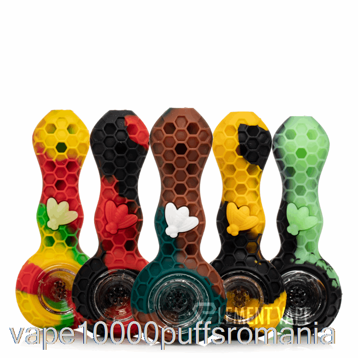 Vape Romania Stratus Bee Lingura Silicon Orhidee Stralucitoare (violet Sclipici / Albina Gri / Roz)